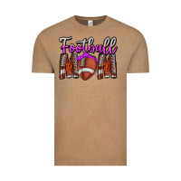 Vintage Coffee Football Mom Vintage Tee - CowhideDigitalArt