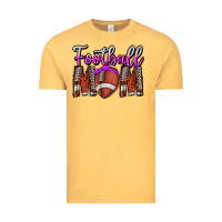 Vintage Mustard Football Mom Vintage Tee - CowhideDigitalArt