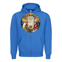 True Royal Charolais Heifer Christmas Zipper Hoodie - RanaPortraitStore