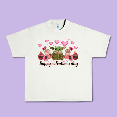 Happy Valentines Day Yoda Urban Heavy Tee Designed By Cowhidedigitalart