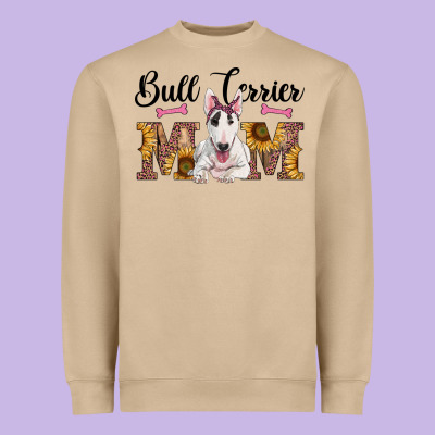 Western Bull Terrier Mom Heavyweight Sweatshirt Designed By Ranaportraitstore