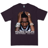 Plum Rest in Peace Young Dolph Premium Tee - artisFamous