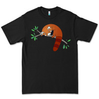 Black red panda sleeping Premium Tee - artisFamous