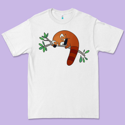 Red Panda Sleeping Premium Tee Designed By Artisfamous