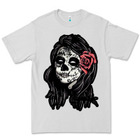 Dove Grey sugar skull lady Premium Tee - artisFamous