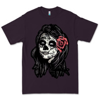Plum sugar skull lady Premium Tee - artisFamous