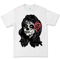 White sugar skull lady Premium Tee - artisFamous