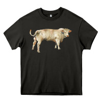 Asphalt charolais bull Heavy Core Tee - RanaPortraitStore