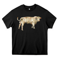 Black charolais bull Heavy Core Tee - RanaPortraitStore