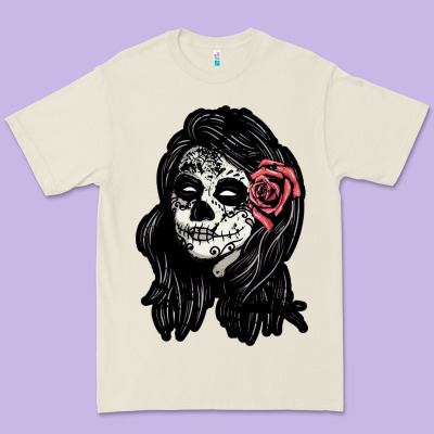 Sugar Skull Lady Premium Tee Designed By Artisfamous