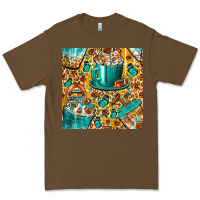 American Football Coffee Cups With Butterfly And Leopard Seamless Patt Premium Tee | Teevron