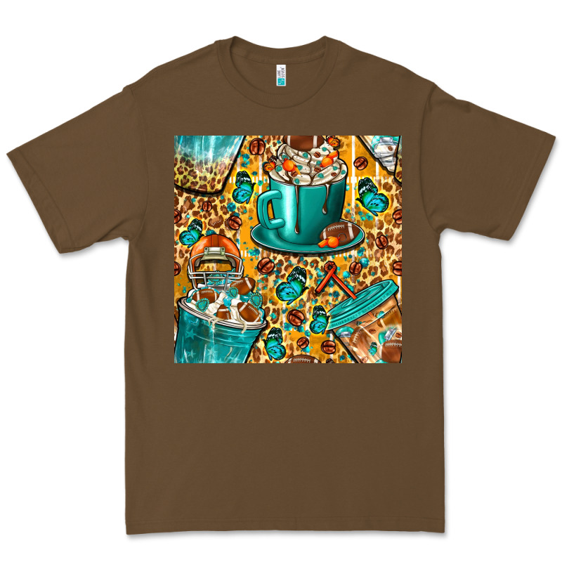 American Football Coffee Cups With Butterfly And Leopard Seamless Patt Premium Tee by BundleAndBundleShop | Teevron
