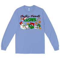 Colony Blue Santa's Favorite Cashier Long Sleeve Tee - LillyAllenDesigns