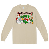 Mushroom Santa's Favorite Cashier Long Sleeve Tee - LillyAllenDesigns