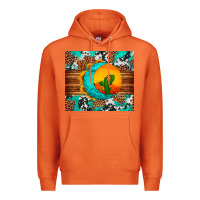 Carrot sunflower desert cactus turquoise crescent Premium Hoodie - Artiststas