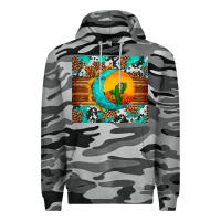 Slate Camo sunflower desert cactus turquoise crescent Premium Hoodie - Artiststas