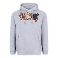 Heather Grey xoxo charolais and black angus Heavyweight Hoodie - RanaPortraitStore