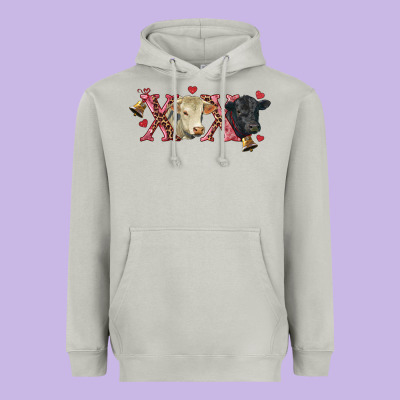 Xoxo Charolais And Black Angus Heavyweight Hoodie Designed By Ranaportraitstore