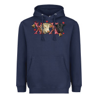 Navy xoxo charolais and black angus Heavyweight Hoodie - RanaPortraitStore