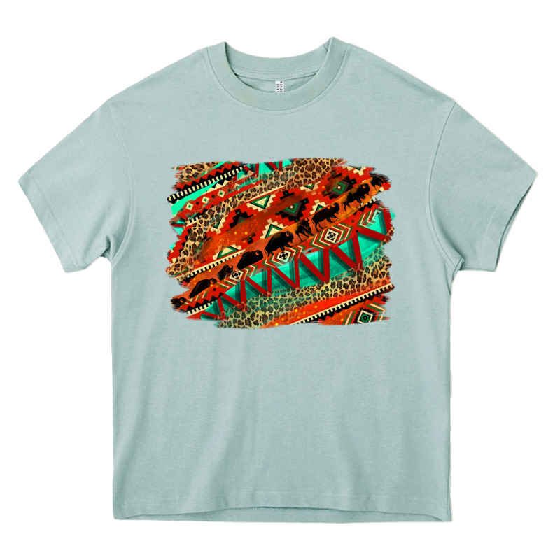 Western Aztec Background Pattern Heavy Core Tee by OliviaCreatesArt | Teevron