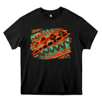 Black western aztec background pattern Heavy Core Tee - OliviaCreatesArt