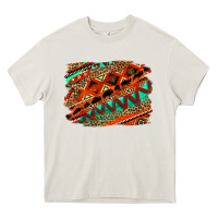 Cream western aztec background pattern Heavy Core Tee - OliviaCreatesArt