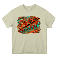 Mossy western aztec background pattern Heavy Core Tee - OliviaCreatesArt