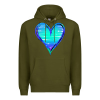 Army Green Mermaid Heart Premium Hoodie - Jasminsmagicworld