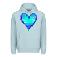 Blue Mist Mermaid Heart Premium Hoodie - Jasminsmagicworld