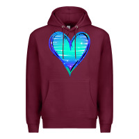 Burgundy Mermaid Heart Premium Hoodie - Jasminsmagicworld