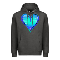 Charcoal Heather Mermaid Heart Premium Hoodie - Jasminsmagicworld