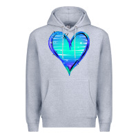 Heather Grey Mermaid Heart Premium Hoodie - Jasminsmagicworld