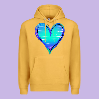Mermaid Heart Premium Hoodie Designed By Jasminsmagicworld
