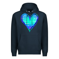 Navy Mermaid Heart Premium Hoodie - Jasminsmagicworld