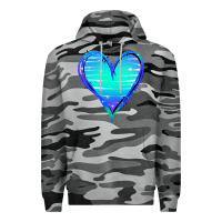 Slate Camo Mermaid Heart Premium Hoodie - Jasminsmagicworld