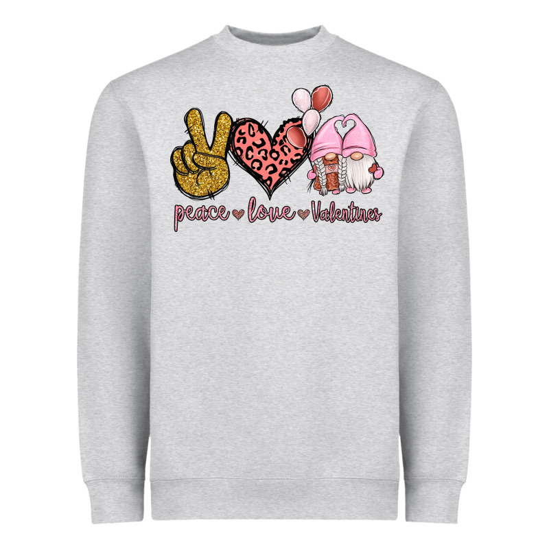 Peace Love Valentines Gnomes Heavyweight Sweatshirt by Jasminsmagicworld | Teevron