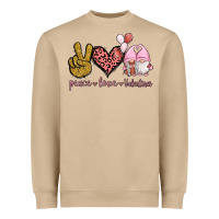 Mushroom Peace Love Valentines Gnomes Heavyweight Sweatshirt - Jasminsmagicworld