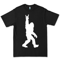 Black funny bigfoot rock and roll t shirt for sasquatch believers Premium Tee - artisFamous
