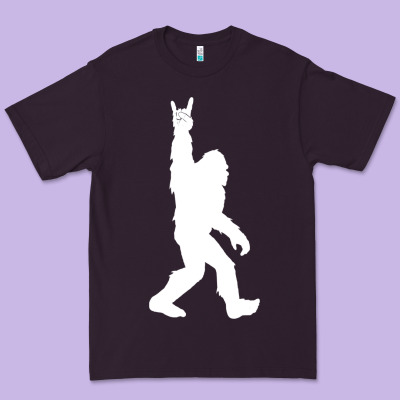 Funny Bigfoot Rock And Roll T Shirt For Sasquatch Believers Premium Tee Designed By Artisfamous