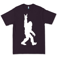 Plum funny bigfoot rock and roll t shirt for sasquatch believers Premium Tee - artisFamous