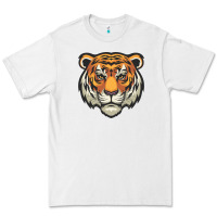 White tiger vector face Premium Tee - artisFamous