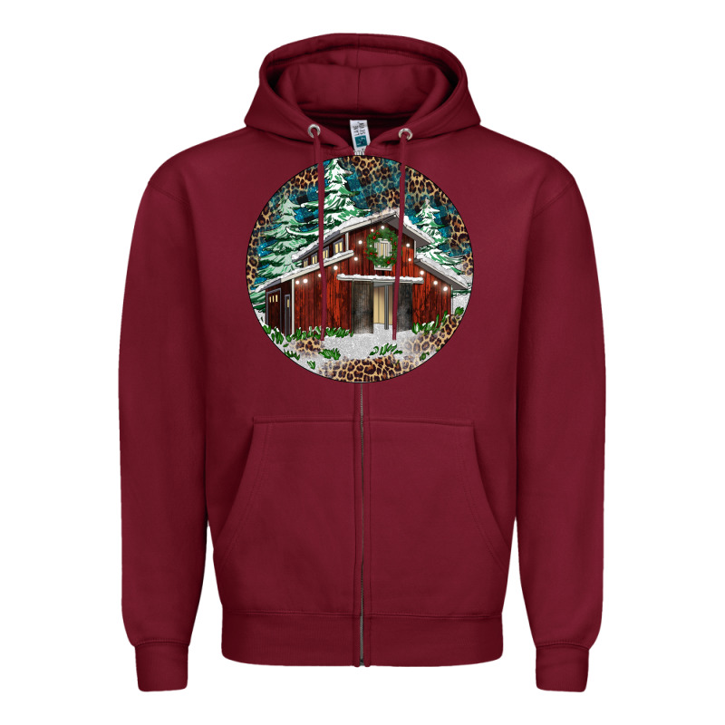 Barn Christmas Zipper Hoodie by RanaPortraitStore | Teevron