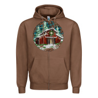Chestnut Barn Christmas Zipper Hoodie - RanaPortraitStore