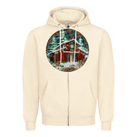 Sandshell Barn Christmas Zipper Hoodie - RanaPortraitStore