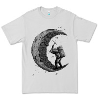 Dove Grey digging the moon Premium Tee - artisFamous