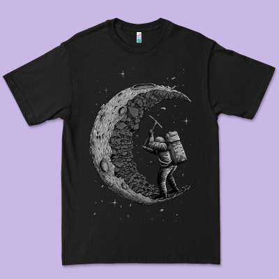 Digging The Moon Premium Tee Designed By Artisfamous