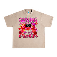 French Oak Gaming is My Valentine Urban Heavy Tee - CowhideDigitalArt