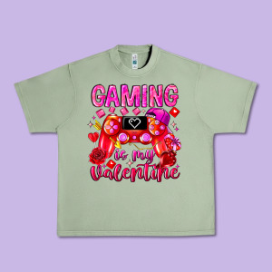 Gaming Is My Valentine Urban Heavy Tee Designed By Cowhidedigitalart