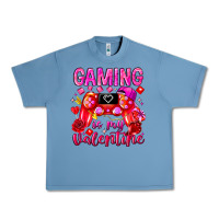Pebble Blue Gaming is My Valentine Urban Heavy Tee - CowhideDigitalArt