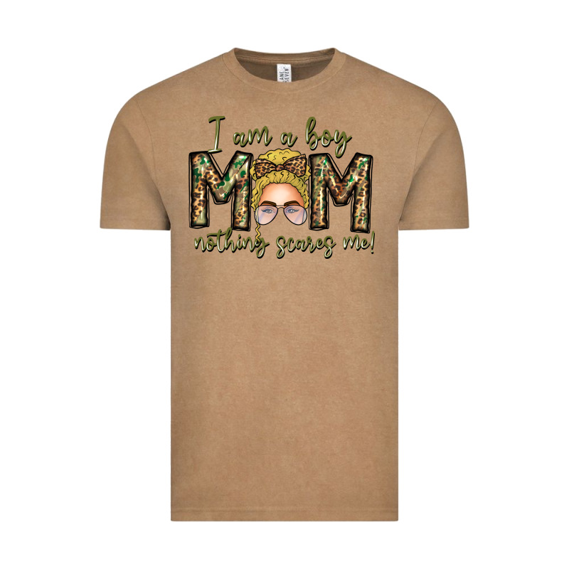 Iam Boy Mom Nothing Scares Me Vintage Tee by CowhideDigitalArt | Teevron